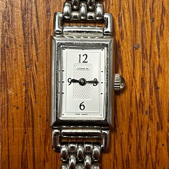 Coach Silver Rectangular Timepiece - Picture 1 of 4